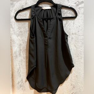 Black Sleeveless Sheer Blouse. Size Small